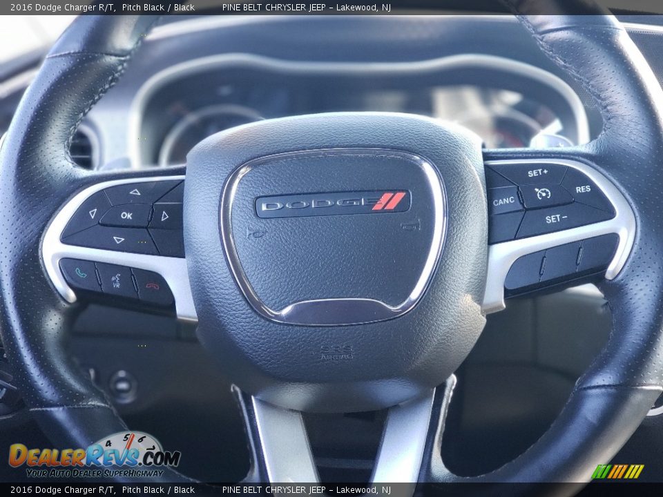 2016 Dodge Charger R/T Pitch Black / Black Photo #10