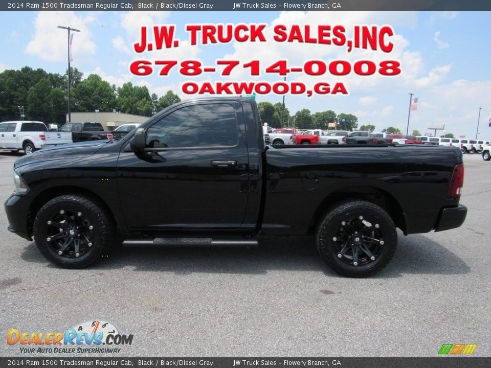 2014 Ram 1500 Tradesman Regular Cab Black / Black/Diesel Gray Photo #2