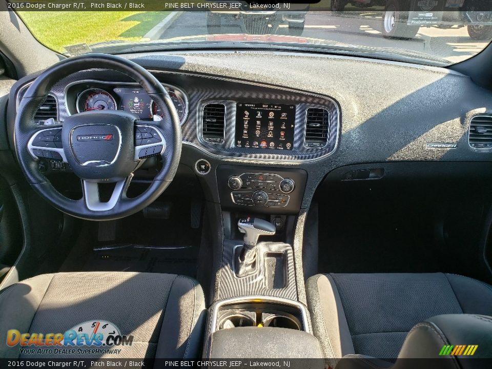 2016 Dodge Charger R/T Pitch Black / Black Photo #13
