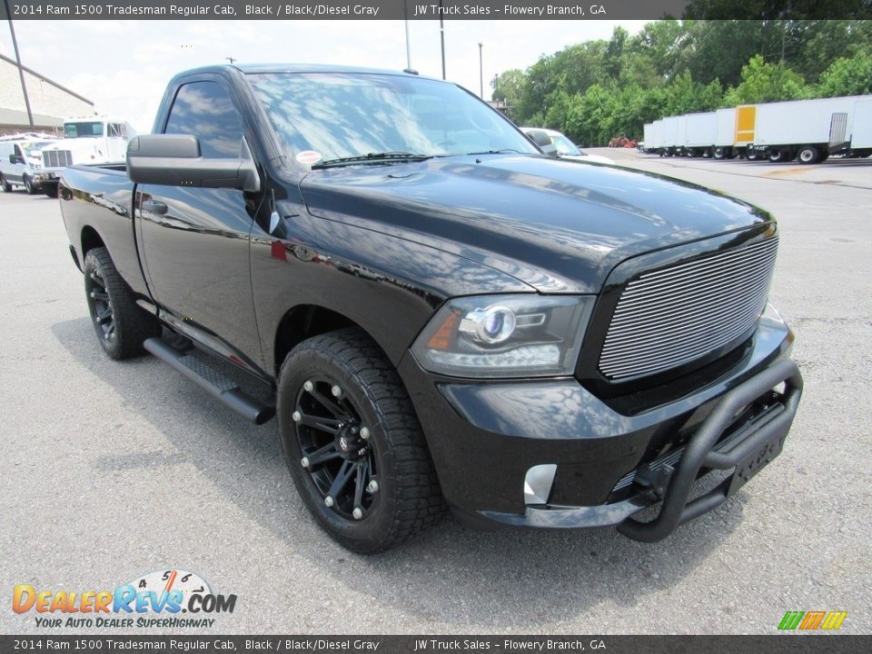 2014 Ram 1500 Tradesman Regular Cab Black / Black/Diesel Gray Photo #7