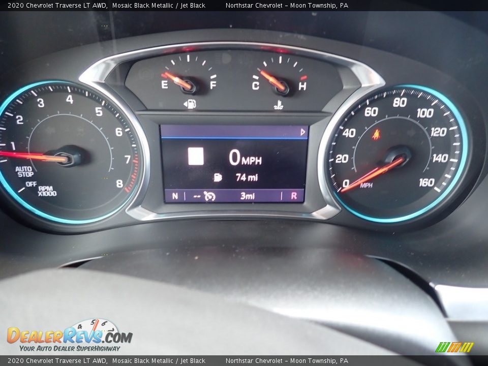 2020 Chevrolet Traverse LT AWD Mosaic Black Metallic / Jet Black Photo #20