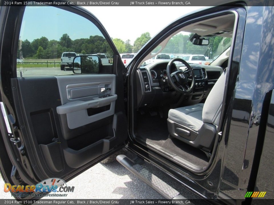 2014 Ram 1500 Tradesman Regular Cab Black / Black/Diesel Gray Photo #11