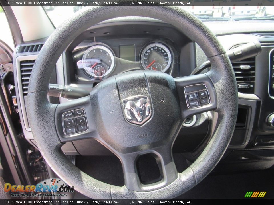 2014 Ram 1500 Tradesman Regular Cab Black / Black/Diesel Gray Photo #17