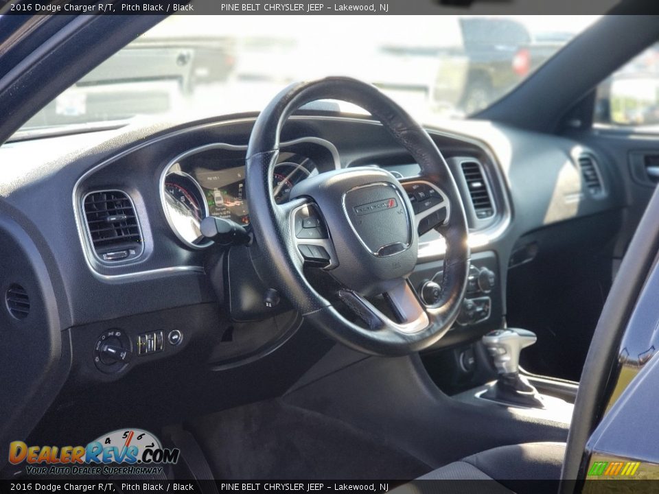 2016 Dodge Charger R/T Pitch Black / Black Photo #34