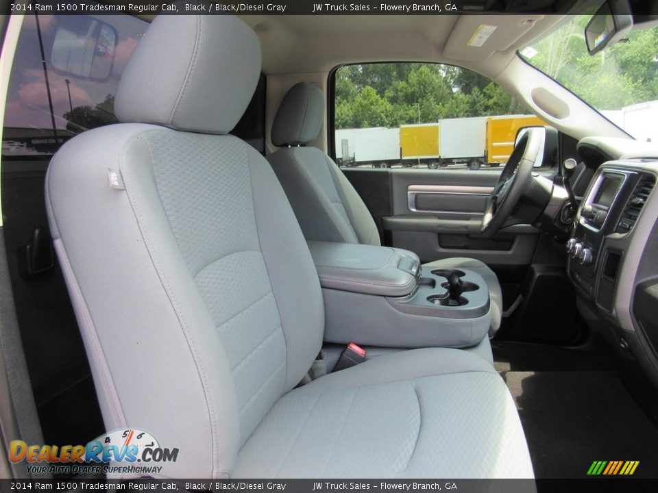 2014 Ram 1500 Tradesman Regular Cab Black / Black/Diesel Gray Photo #28