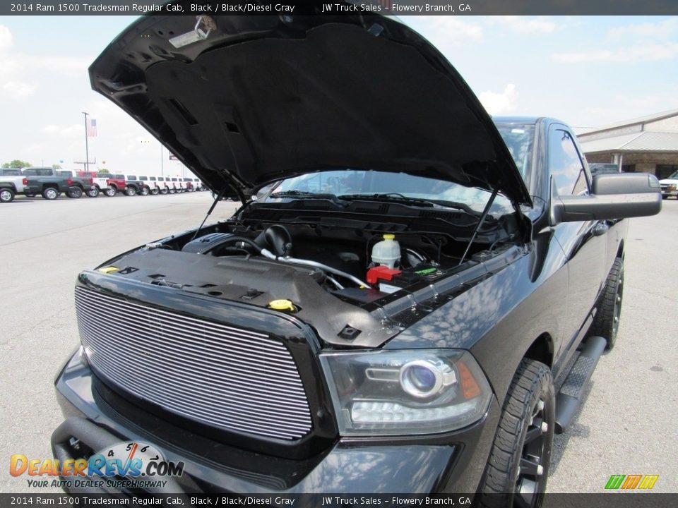 2014 Ram 1500 Tradesman Regular Cab Black / Black/Diesel Gray Photo #31