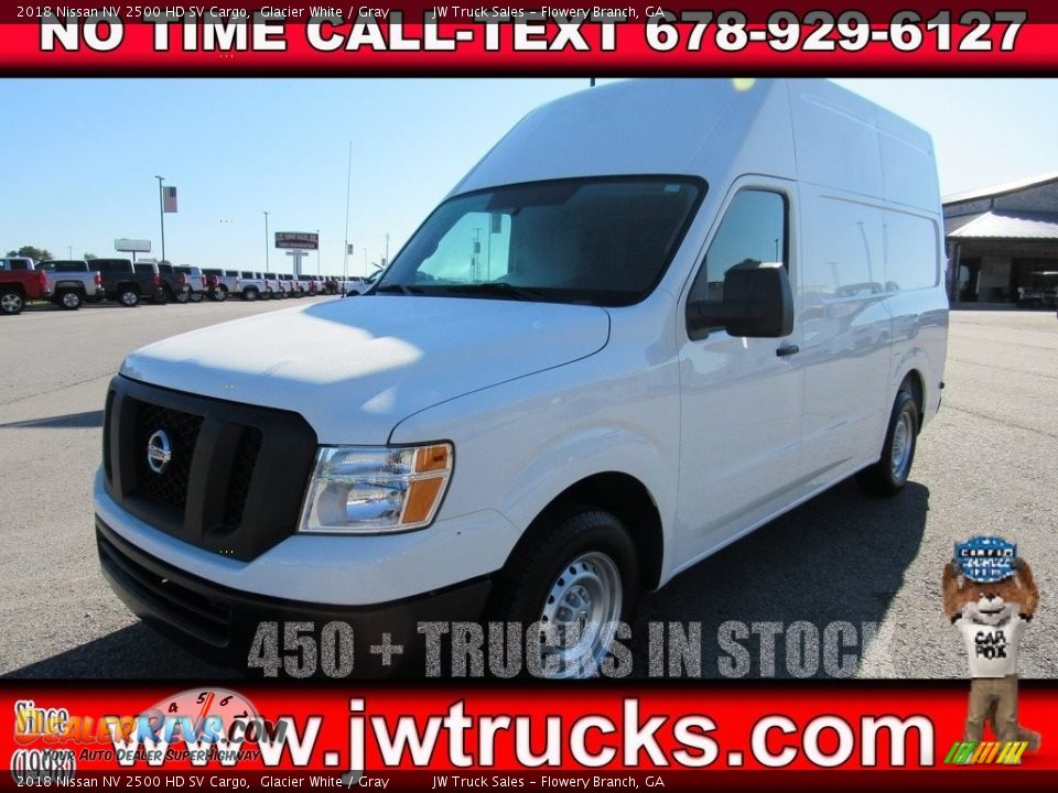 2018 Nissan NV 2500 HD SV Cargo Glacier White / Gray Photo #1