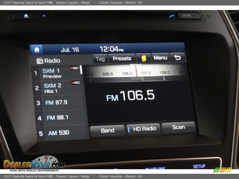 2017 Hyundai Santa Fe Sport FWD Canyon Copper / Beige Photo #10