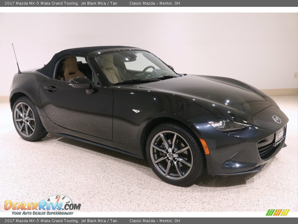 2017 Mazda MX-5 Miata Grand Touring Jet Black Mica / Tan Photo #2