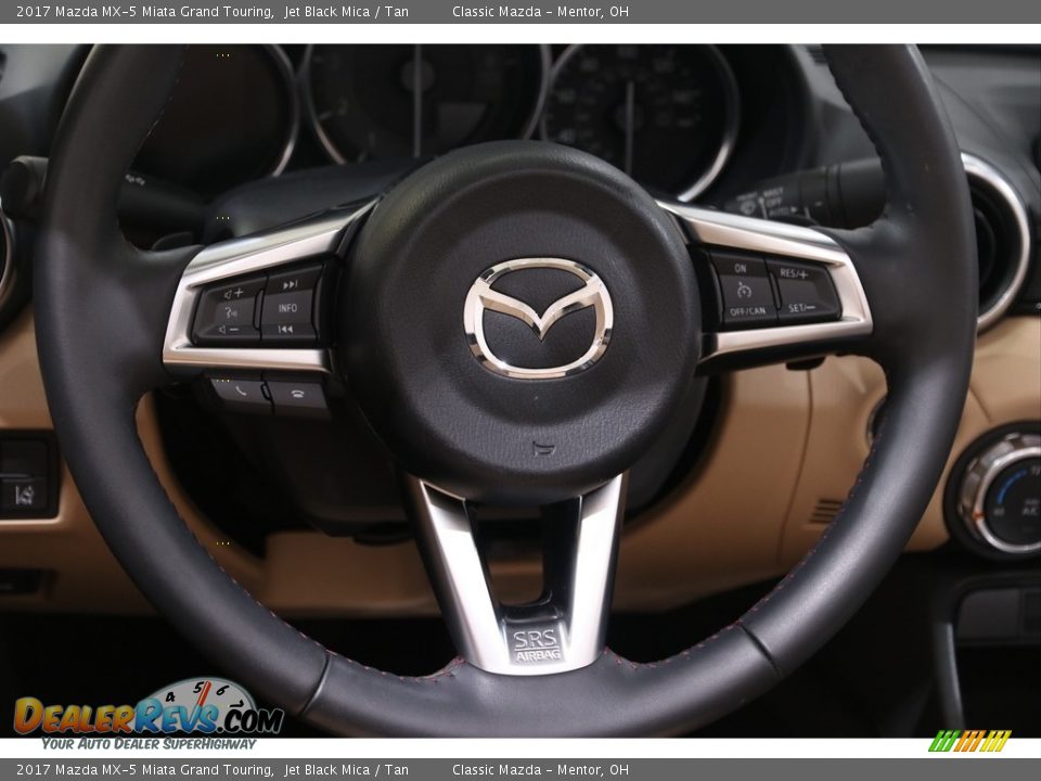 2017 Mazda MX-5 Miata Grand Touring Jet Black Mica / Tan Photo #8