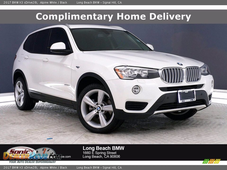 2017 BMW X3 sDrive28i Alpine White / Black Photo #1