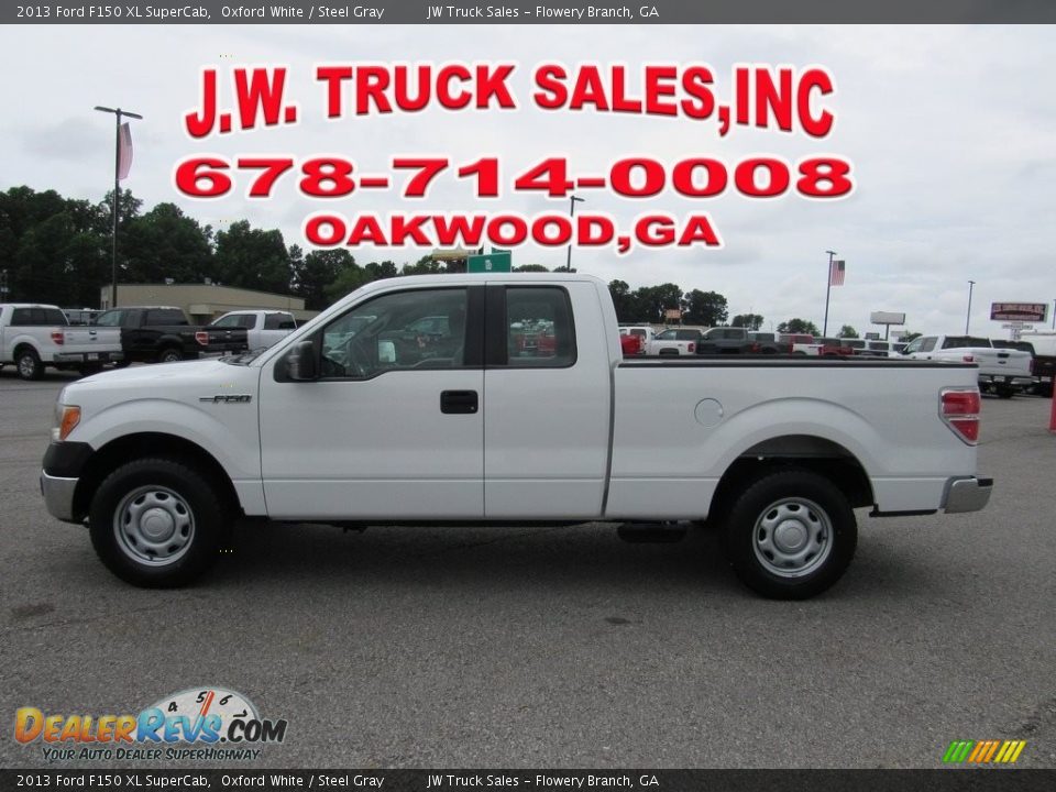 2013 Ford F150 XL SuperCab Oxford White / Steel Gray Photo #2