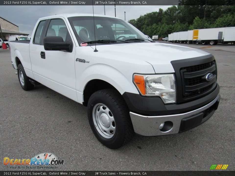 2013 Ford F150 XL SuperCab Oxford White / Steel Gray Photo #7