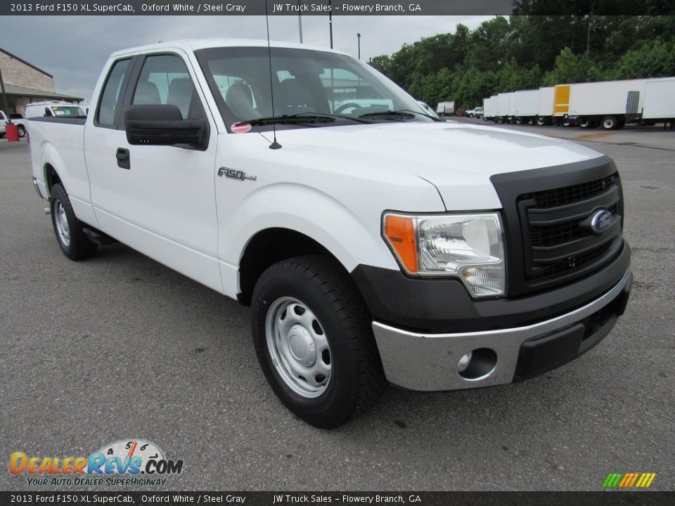 2013 Ford F150 XL SuperCab Oxford White / Steel Gray Photo #7