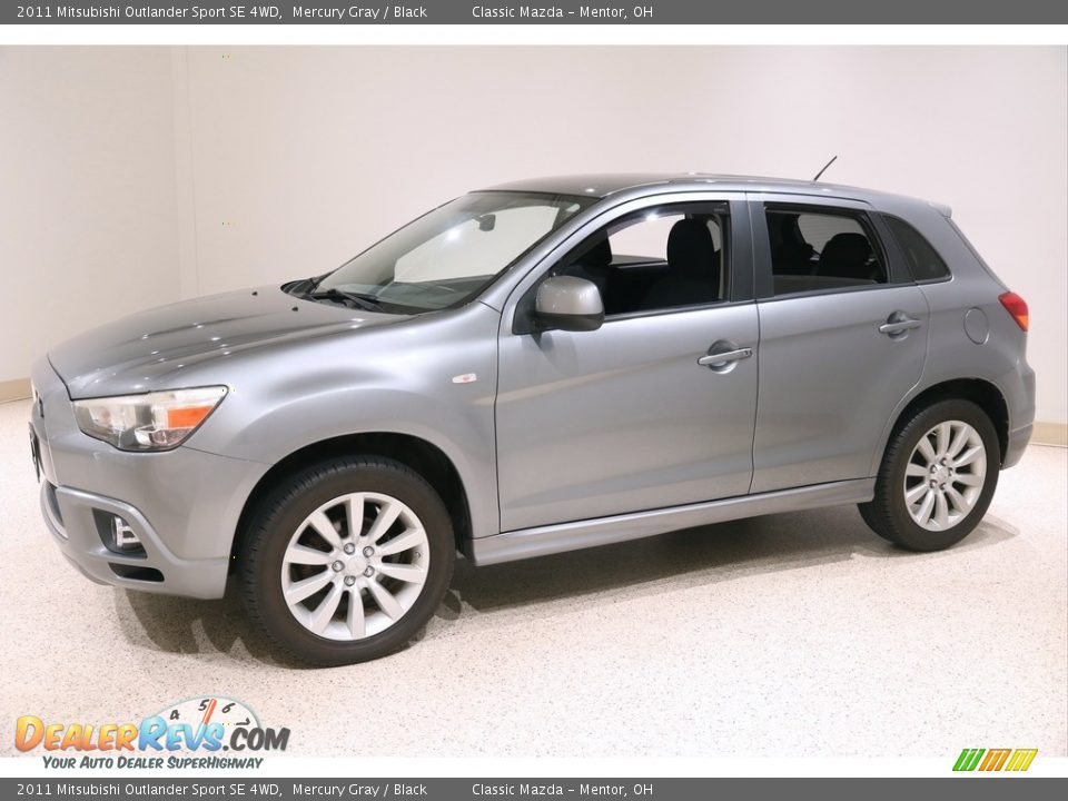 2011 Mitsubishi Outlander Sport SE 4WD Mercury Gray / Black Photo #3