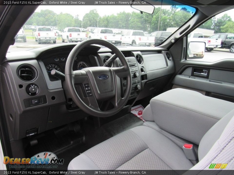2013 Ford F150 XL SuperCab Oxford White / Steel Gray Photo #13