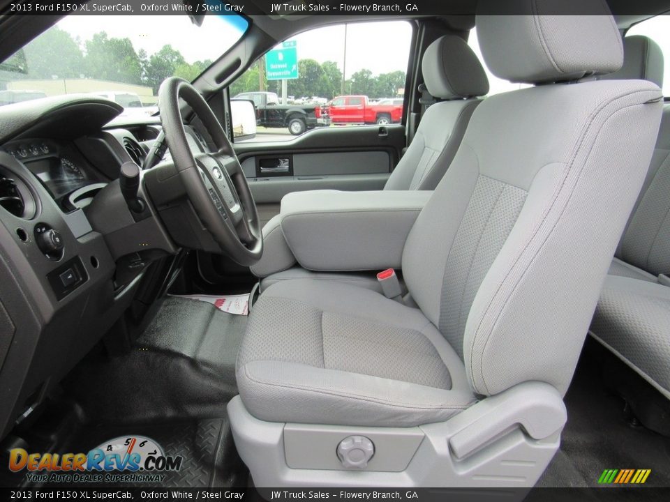 2013 Ford F150 XL SuperCab Oxford White / Steel Gray Photo #14