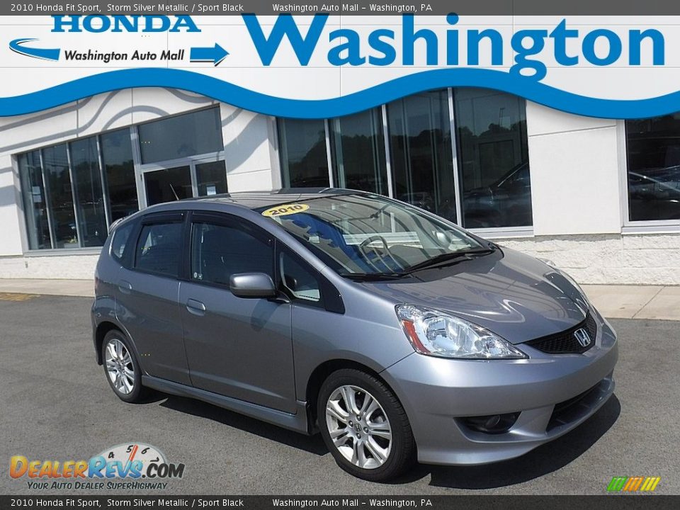 2010 Honda Fit Sport Storm Silver Metallic / Sport Black Photo #1