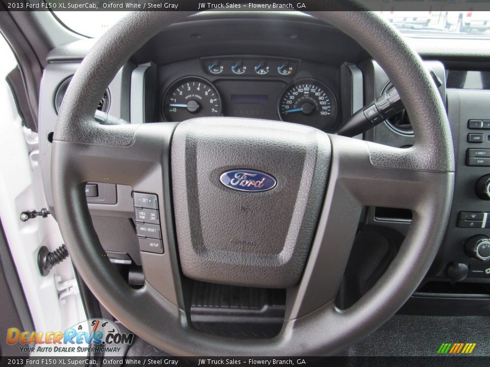2013 Ford F150 XL SuperCab Oxford White / Steel Gray Photo #21
