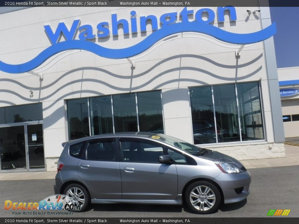 2010 Honda Fit Sport Storm Silver Metallic / Sport Black Photo #2