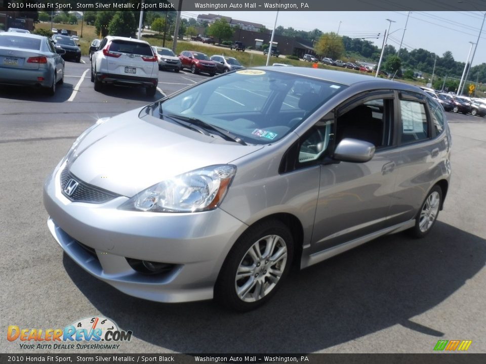 2010 Honda Fit Sport Storm Silver Metallic / Sport Black Photo #6