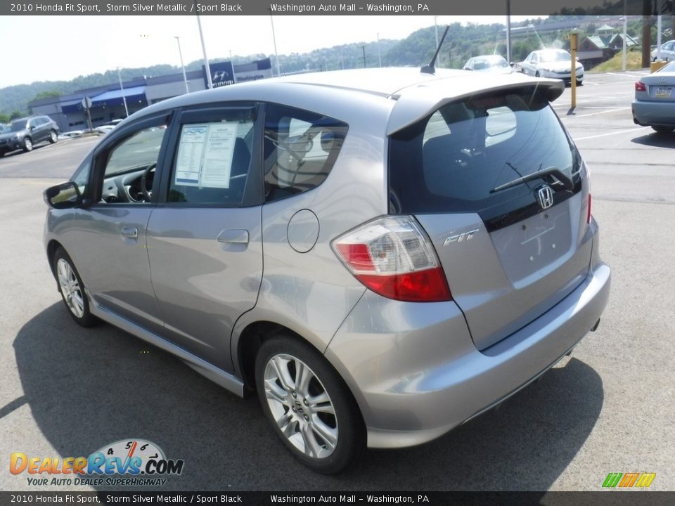2010 Honda Fit Sport Storm Silver Metallic / Sport Black Photo #8
