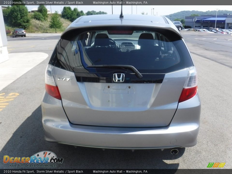 2010 Honda Fit Sport Storm Silver Metallic / Sport Black Photo #9