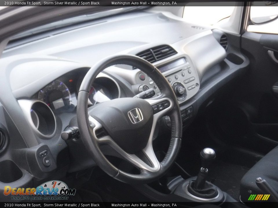 2010 Honda Fit Sport Storm Silver Metallic / Sport Black Photo #12