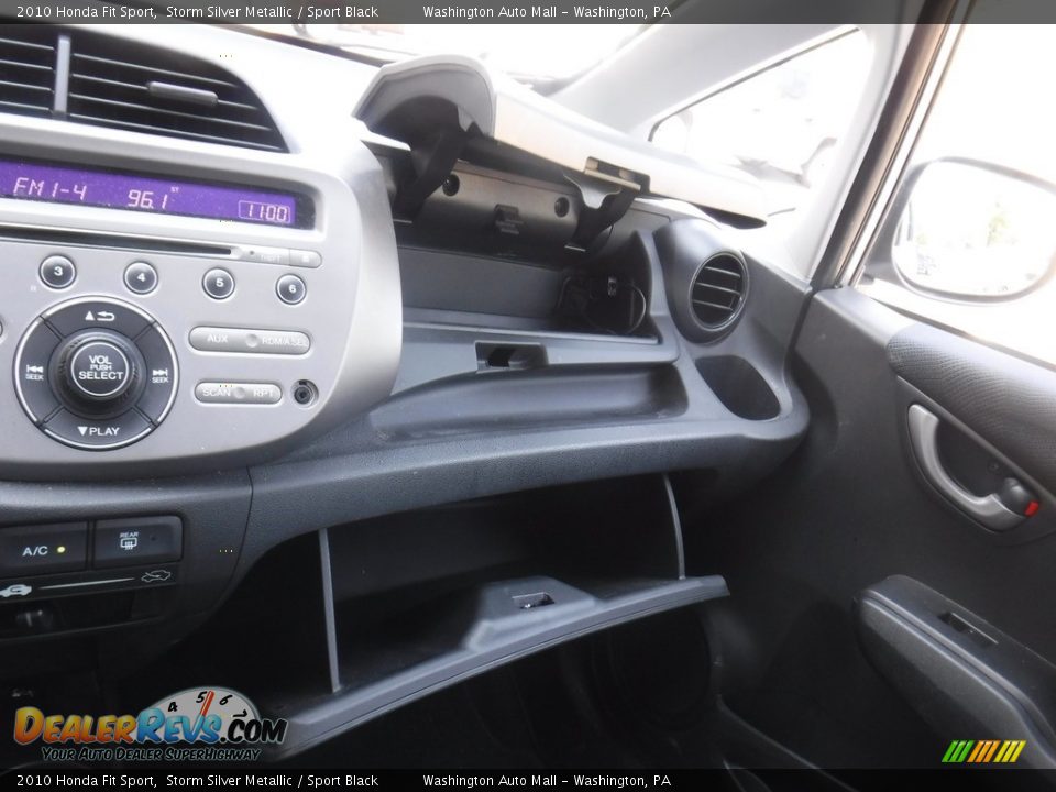 2010 Honda Fit Sport Storm Silver Metallic / Sport Black Photo #18