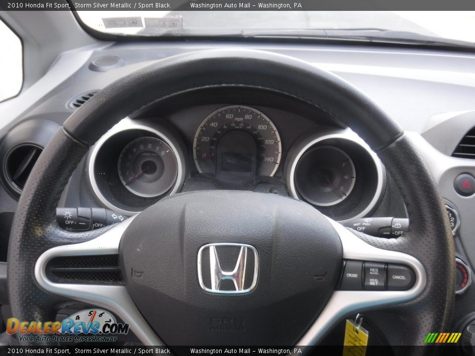2010 Honda Fit Sport Storm Silver Metallic / Sport Black Photo #19