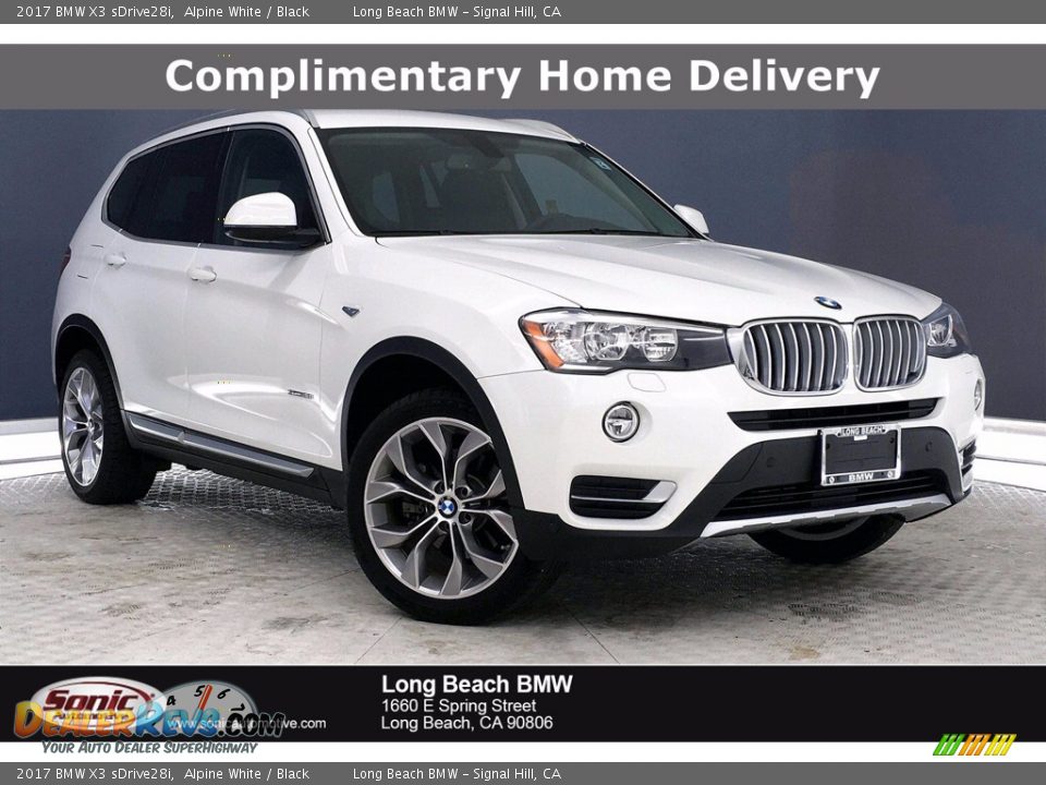 2017 BMW X3 sDrive28i Alpine White / Black Photo #1