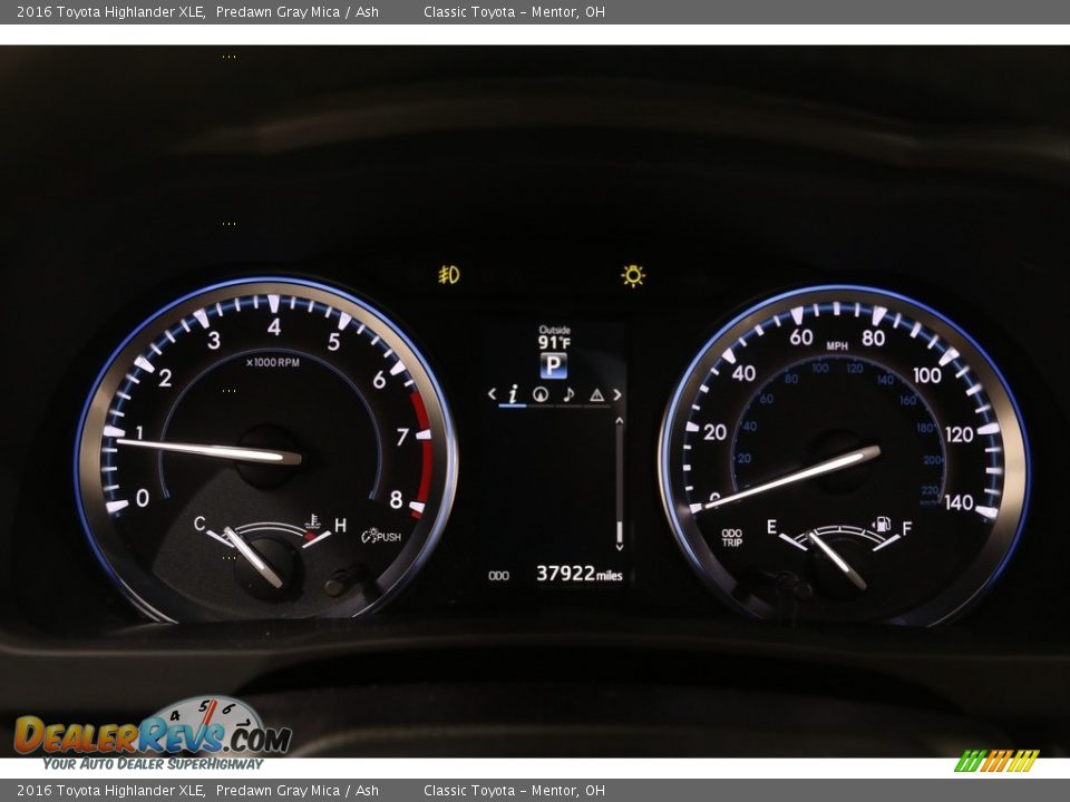 2016 Toyota Highlander XLE Predawn Gray Mica / Ash Photo #8