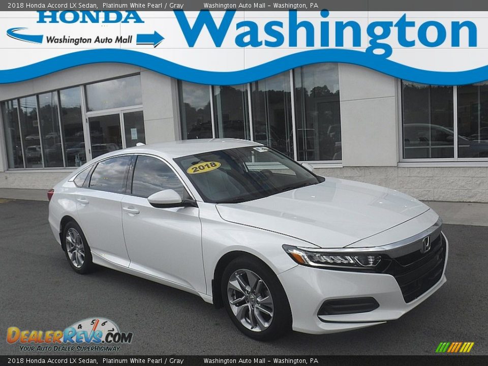 2018 Honda Accord LX Sedan Platinum White Pearl / Gray Photo #1