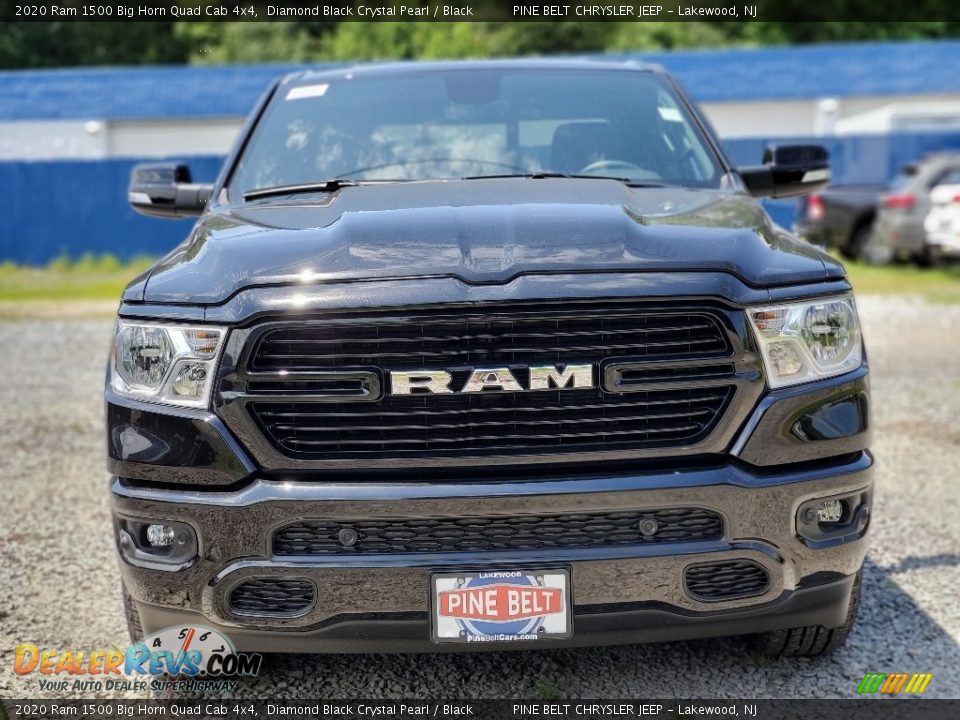 2020 Ram 1500 Big Horn Quad Cab 4x4 Diamond Black Crystal Pearl / Black Photo #3