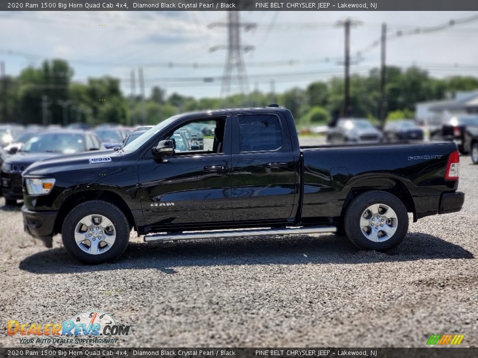 2020 Ram 1500 Big Horn Quad Cab 4x4 Diamond Black Crystal Pearl / Black Photo #4