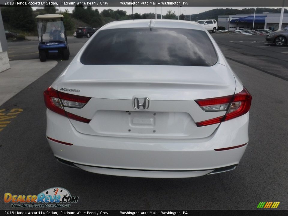2018 Honda Accord LX Sedan Platinum White Pearl / Gray Photo #8