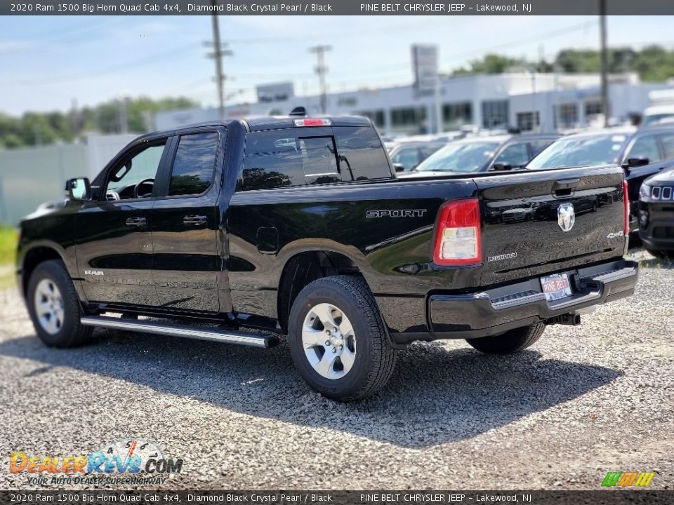 2020 Ram 1500 Big Horn Quad Cab 4x4 Diamond Black Crystal Pearl / Black Photo #6