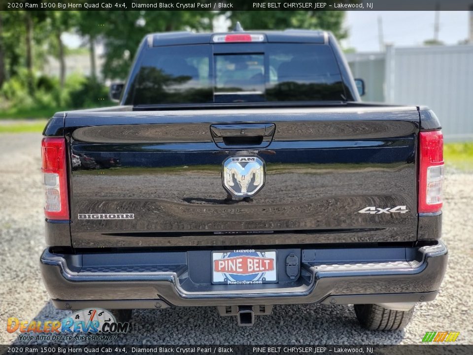 2020 Ram 1500 Big Horn Quad Cab 4x4 Diamond Black Crystal Pearl / Black Photo #7