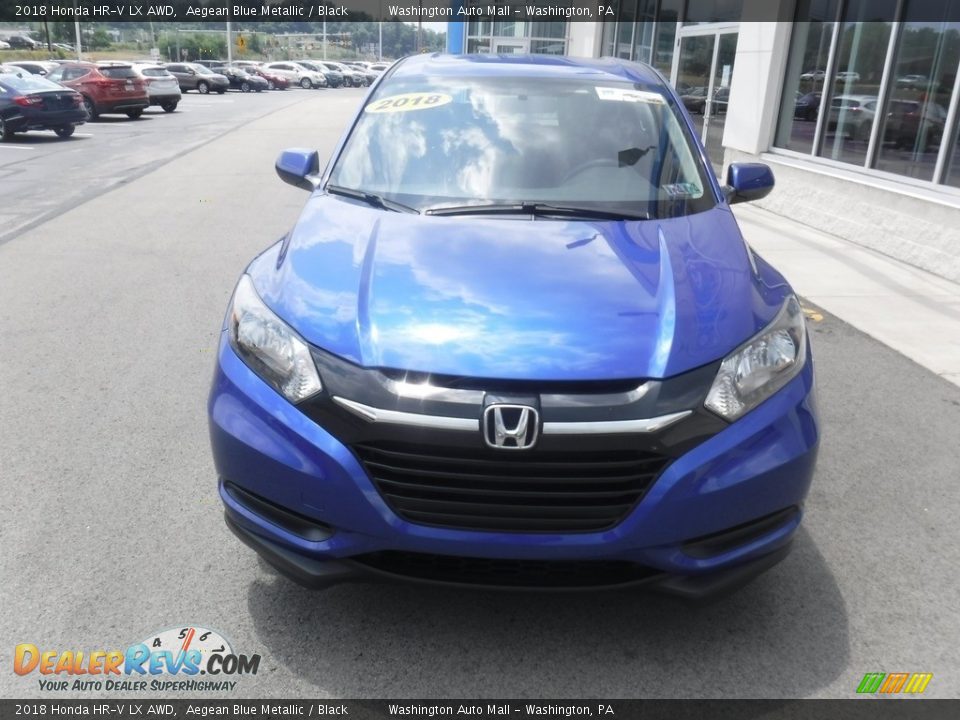 2018 Honda HR-V LX AWD Aegean Blue Metallic / Black Photo #4