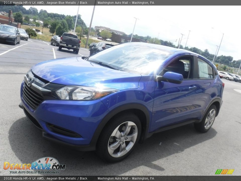 2018 Honda HR-V LX AWD Aegean Blue Metallic / Black Photo #5