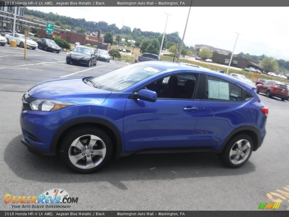 2018 Honda HR-V LX AWD Aegean Blue Metallic / Black Photo #6