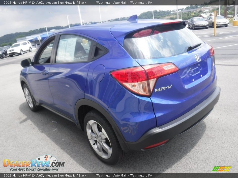 2018 Honda HR-V LX AWD Aegean Blue Metallic / Black Photo #7