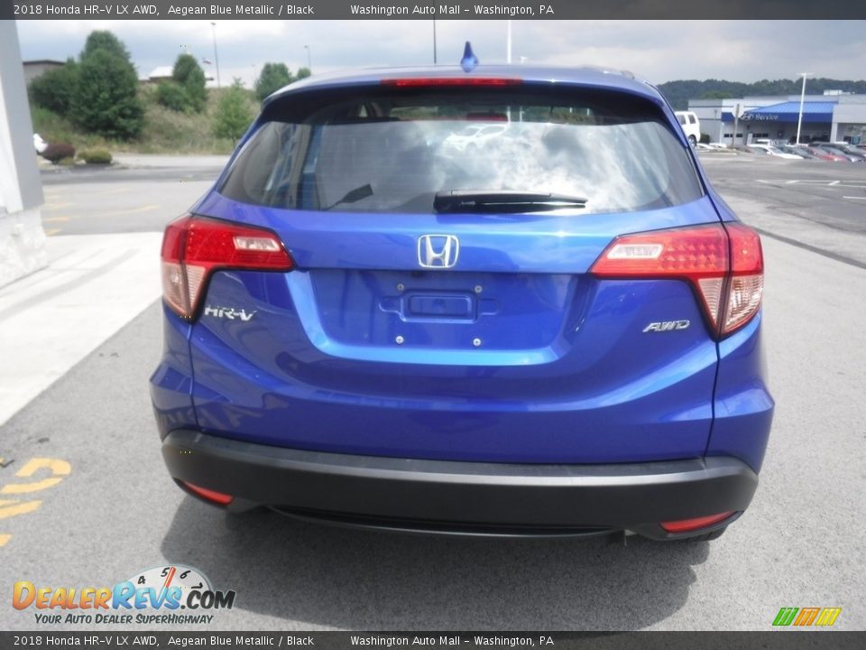 2018 Honda HR-V LX AWD Aegean Blue Metallic / Black Photo #8