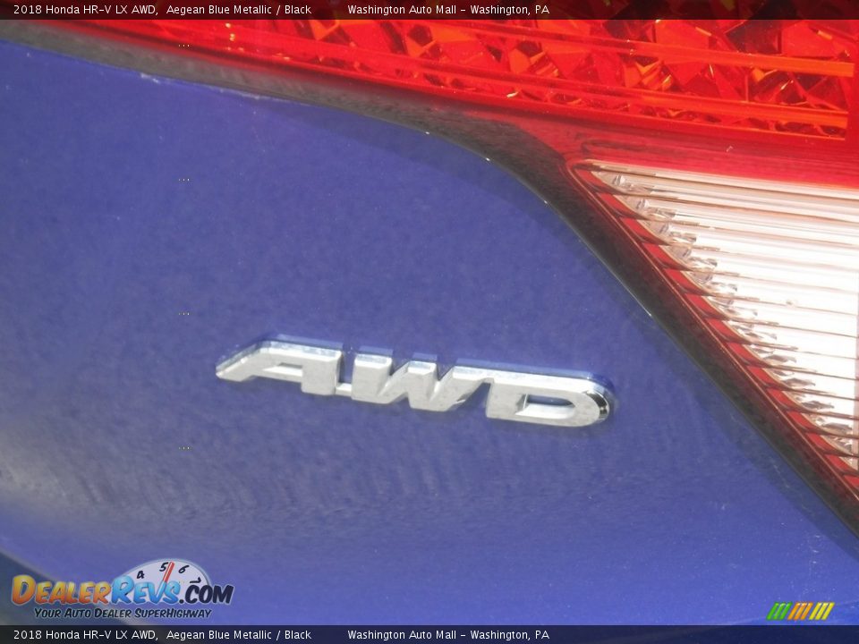 2018 Honda HR-V LX AWD Aegean Blue Metallic / Black Photo #10