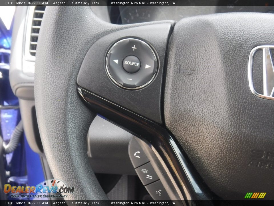 2018 Honda HR-V LX AWD Aegean Blue Metallic / Black Photo #18