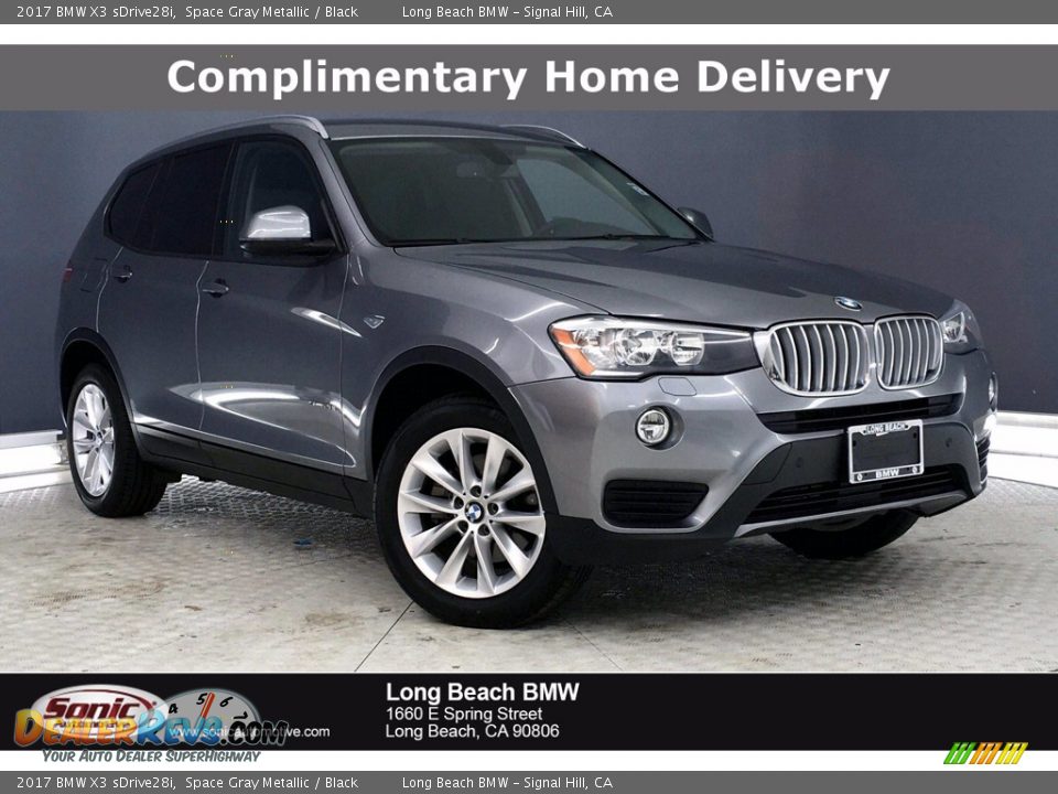 2017 BMW X3 sDrive28i Space Gray Metallic / Black Photo #1