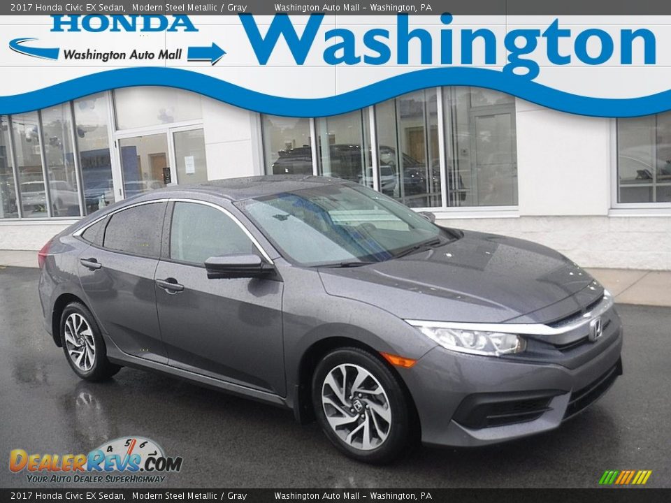 2017 Honda Civic EX Sedan Modern Steel Metallic / Gray Photo #1