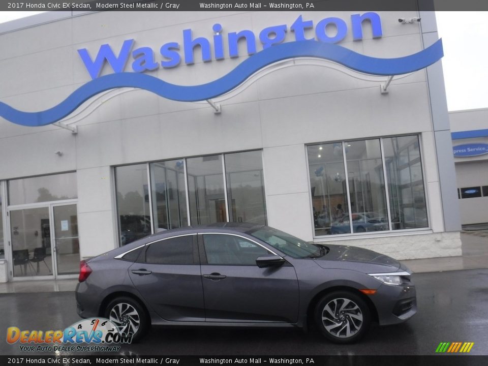 2017 Honda Civic EX Sedan Modern Steel Metallic / Gray Photo #2