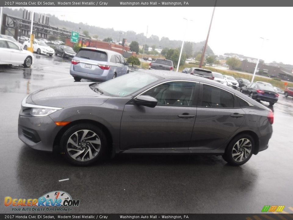 2017 Honda Civic EX Sedan Modern Steel Metallic / Gray Photo #7