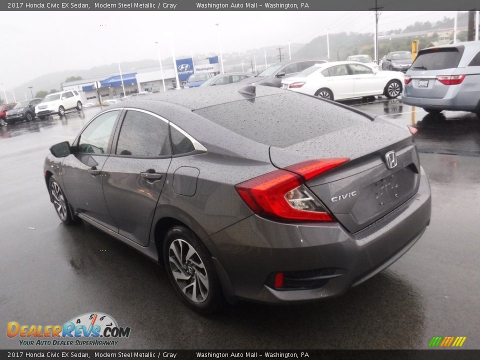 2017 Honda Civic EX Sedan Modern Steel Metallic / Gray Photo #8